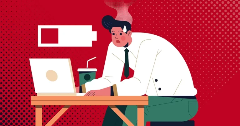 Man suffering from work fatigue image