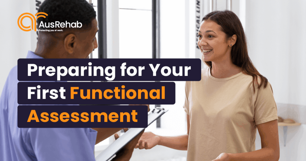 Rehab consultant conducting a functional assessment to evaluate work capacity and return to work readiness